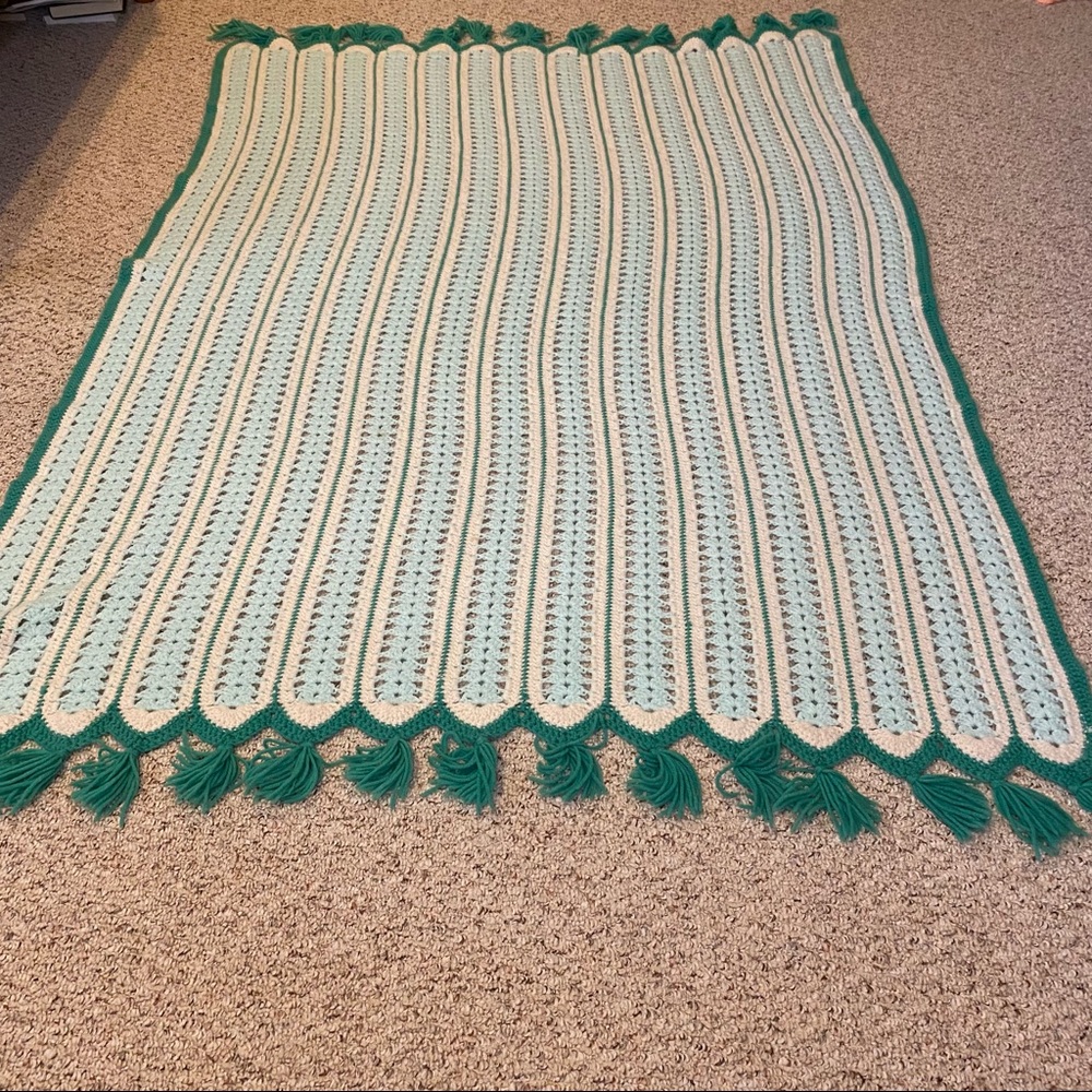 Beautiful Afghan Handmade Multicolour Cottagecore Size 70” x 50”
